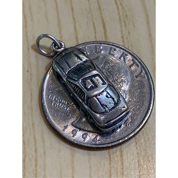Race Car Sterling Silver Jewelry Charm #vehicle #speed #travel - Picture 6 of 6
